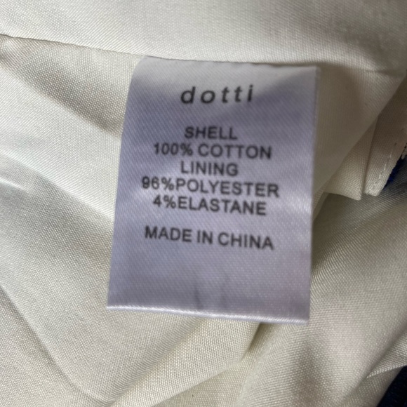 Blue and cream patterned cotton shorts - Picture 5 of 5